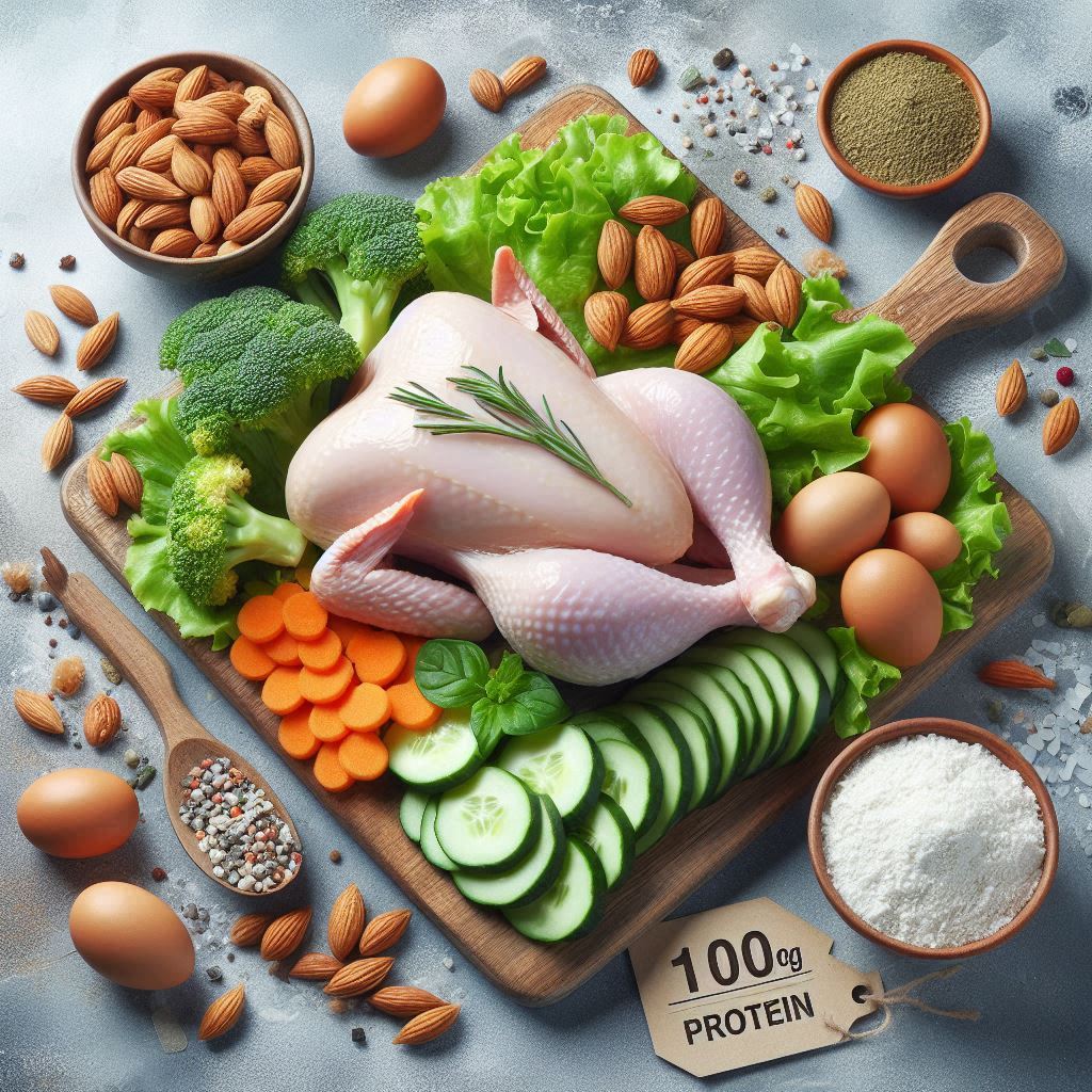 닭가슴살 100g 단백질 식단 이미지